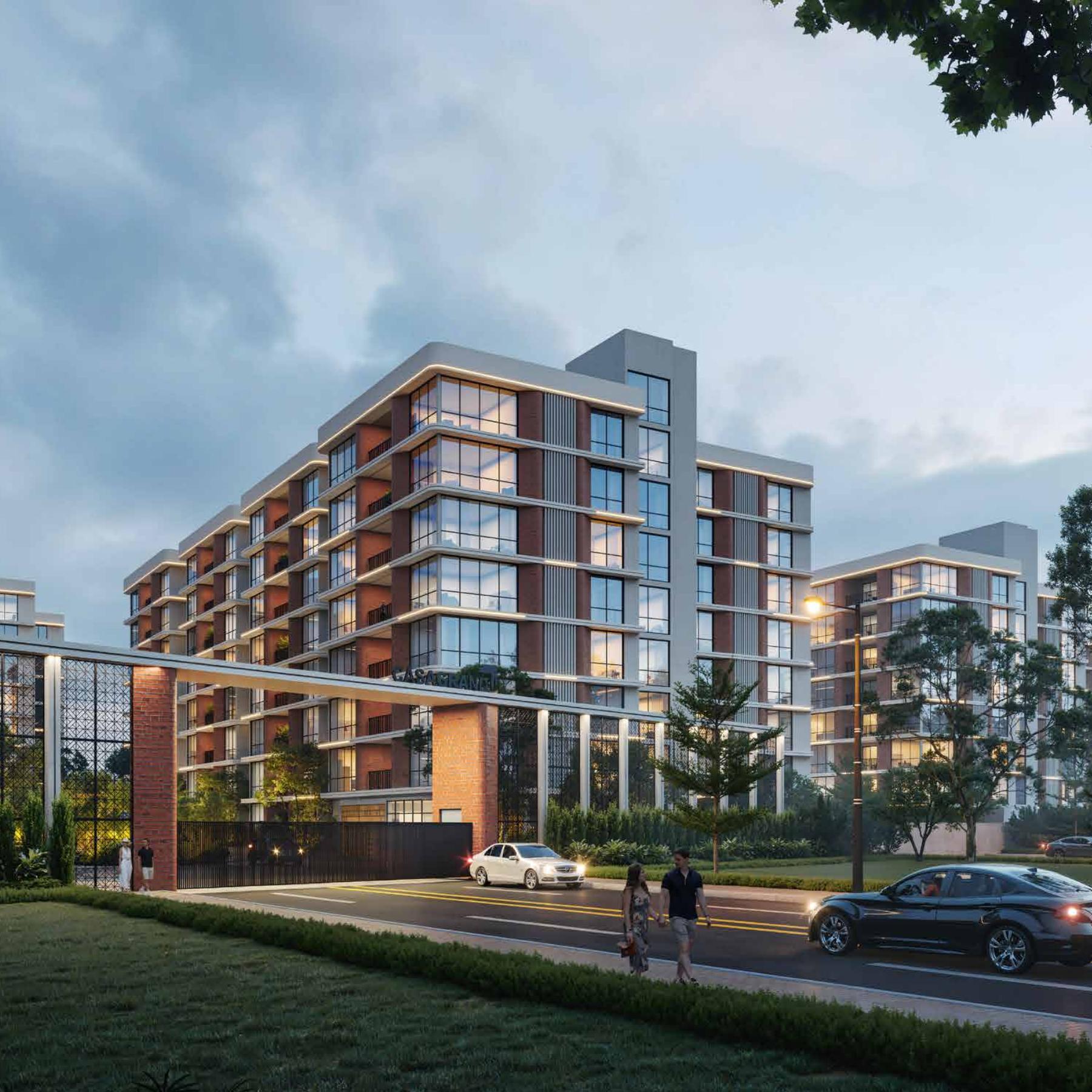 Casagrand Mandarin low-rise entrance render