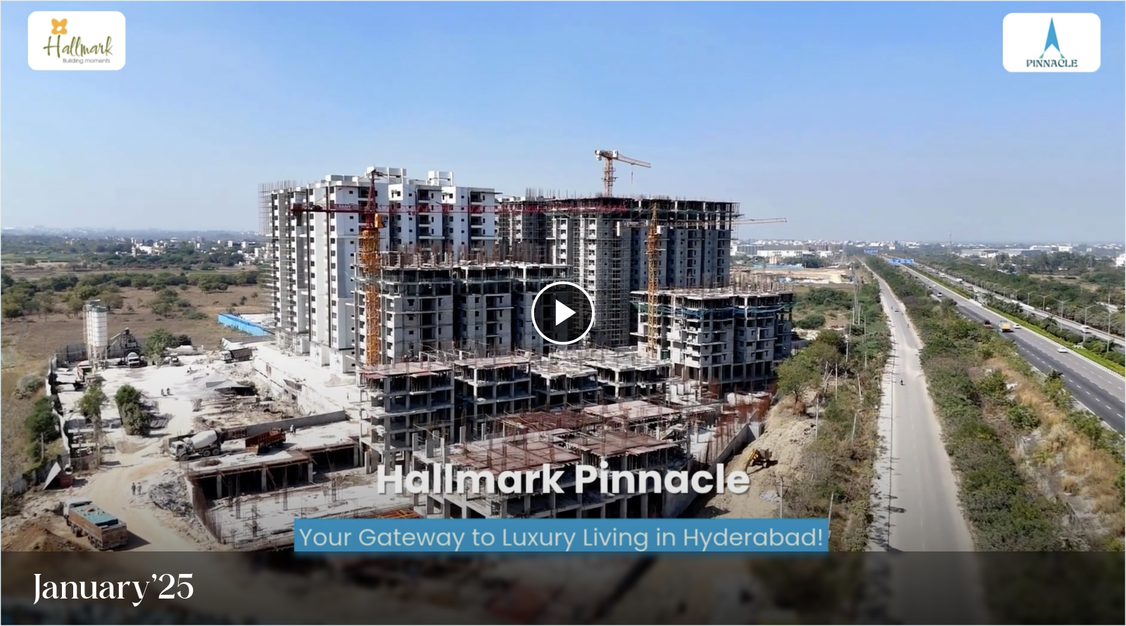 Hallmark Pinnacle construction progress beside the ORR
