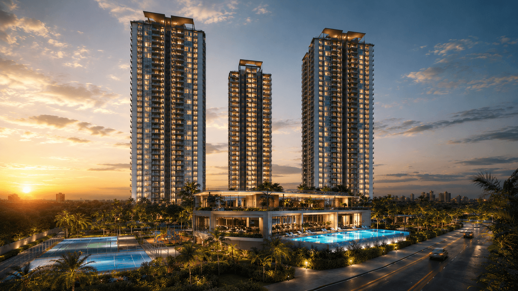 Raghava Halo tower and amenity render